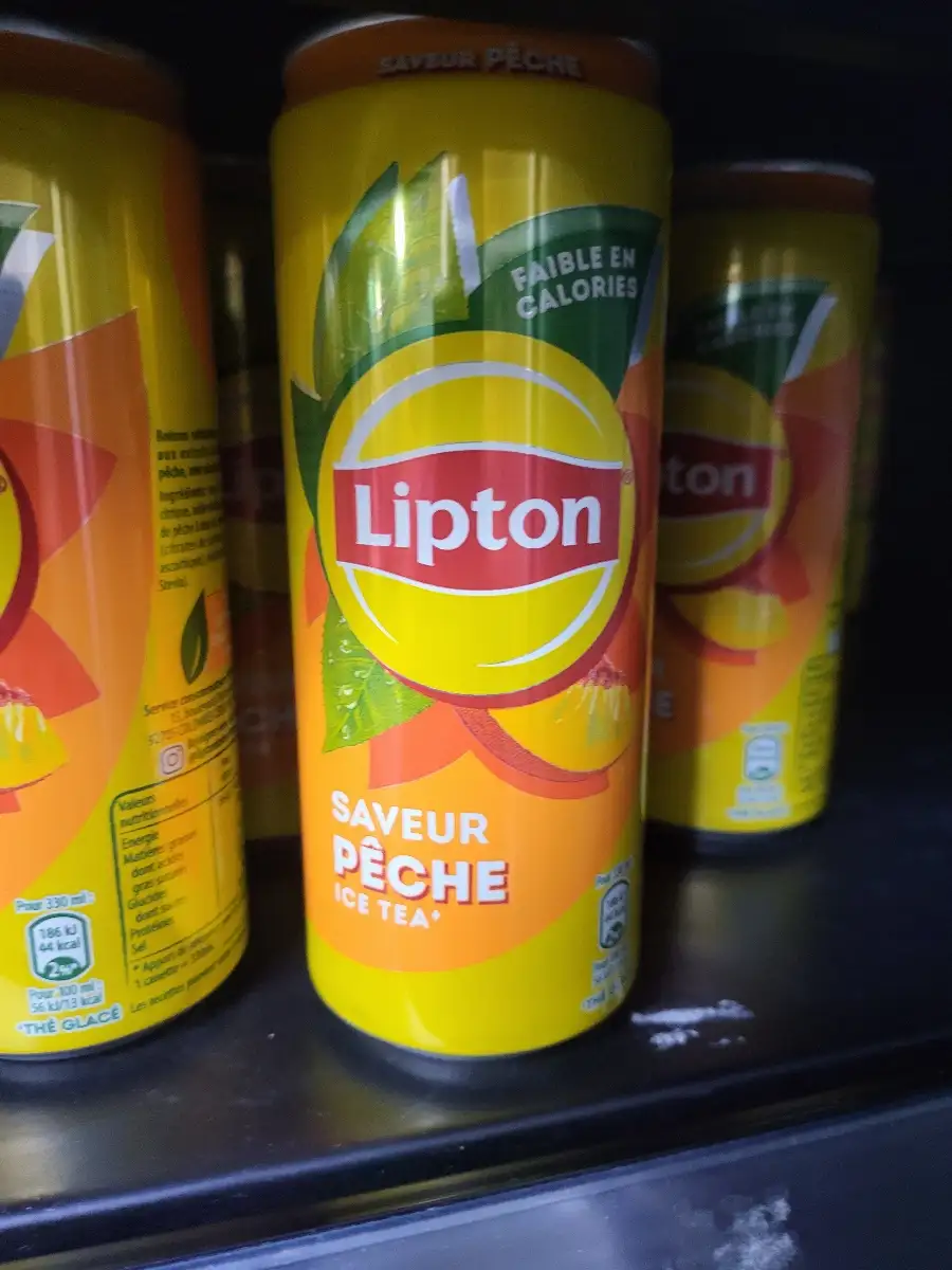 Cannette lipton saveur pêche 0.33l